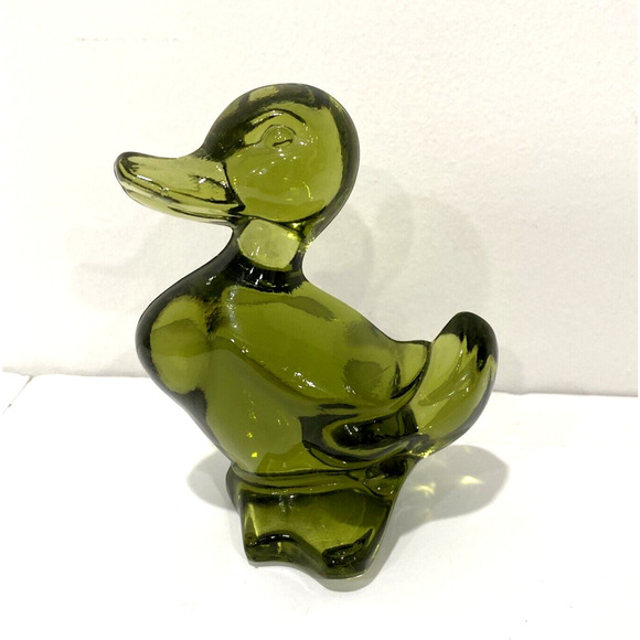 Fostoria Accents Vintage Fostoria Art Glass Mama Duck Figurine 45